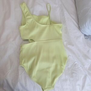 Wonder Nation Light Neon Yellow One Piece Bathing Suit